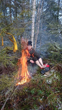 Värmande brasa